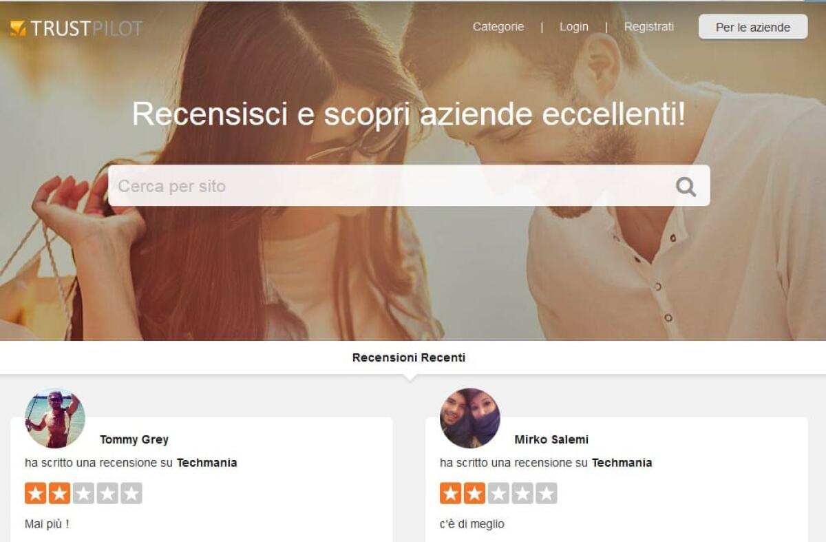 Trustpilot: Nuovo servizio per sapere commenti ed opinioni di Aziende e Siti Web anche di Shopping - 