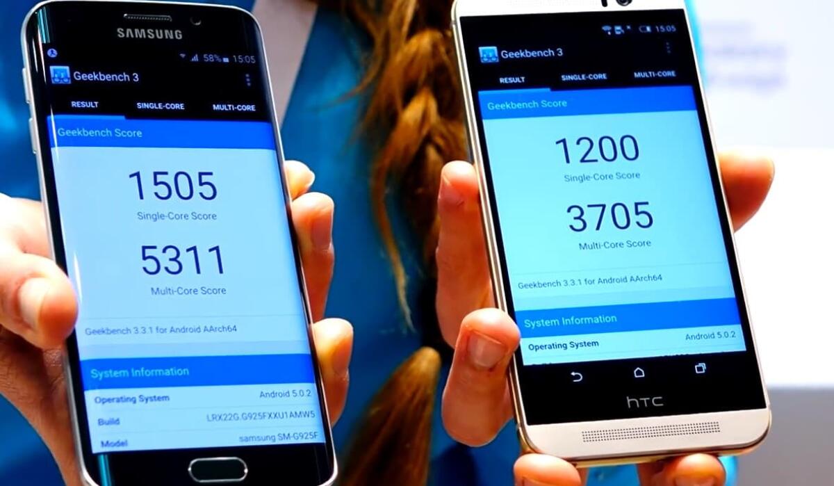 Benchmark Galaxy S6 vs Galaxy S6 Edge vs HTC One (M9): Chi è il vincitore? - 