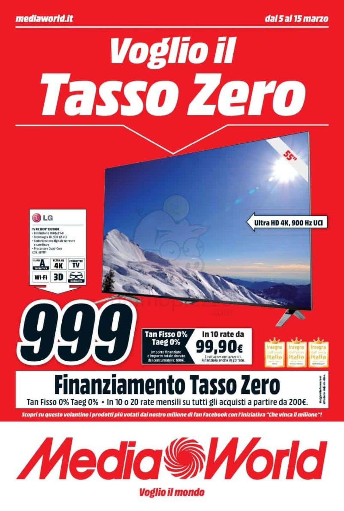 Nuovissimo Volantino MediaWorld valido dal 5 al 15 Marzo 2015 - 