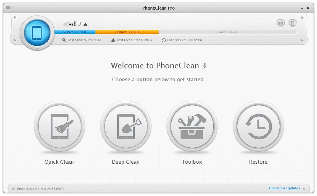 PhoneClean 3: Recuperare spazio su iPhone rimuovendo file inutili - 