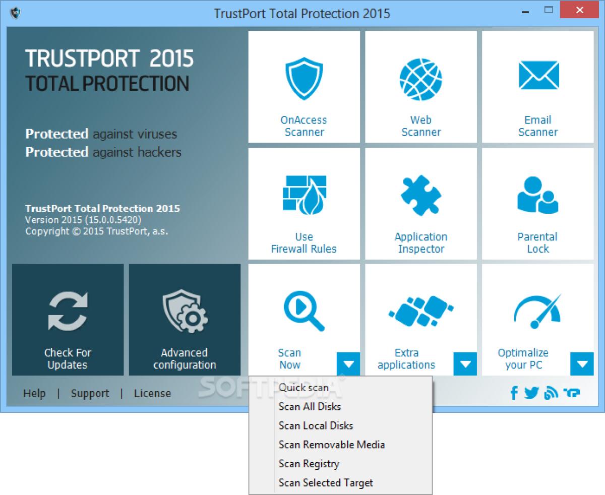 TrustPort Total Protection 2015: Suite completa di sicurezza gratis per pochi giorni - 