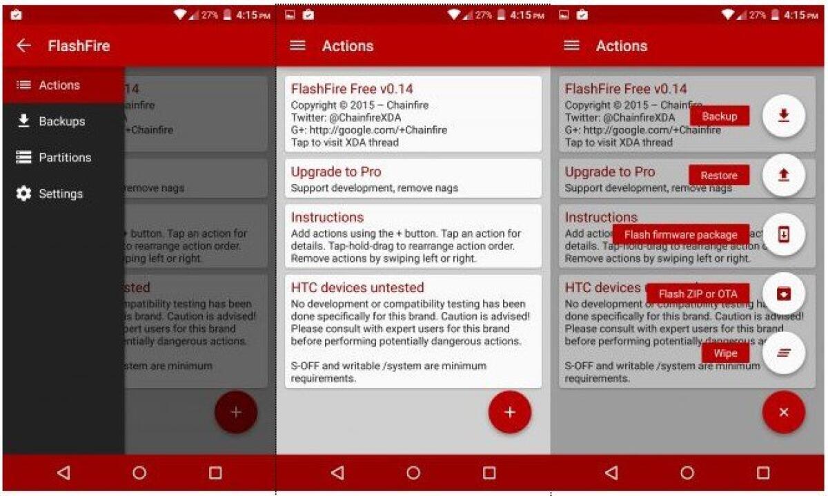 FlashFire: Nuovo applicazione per Flashare ROM direttamente dallo smartphone - 