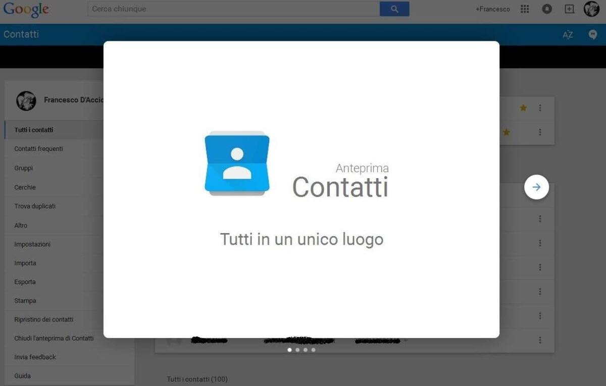 Google Contatti si aggiorna e diventa più bello - 