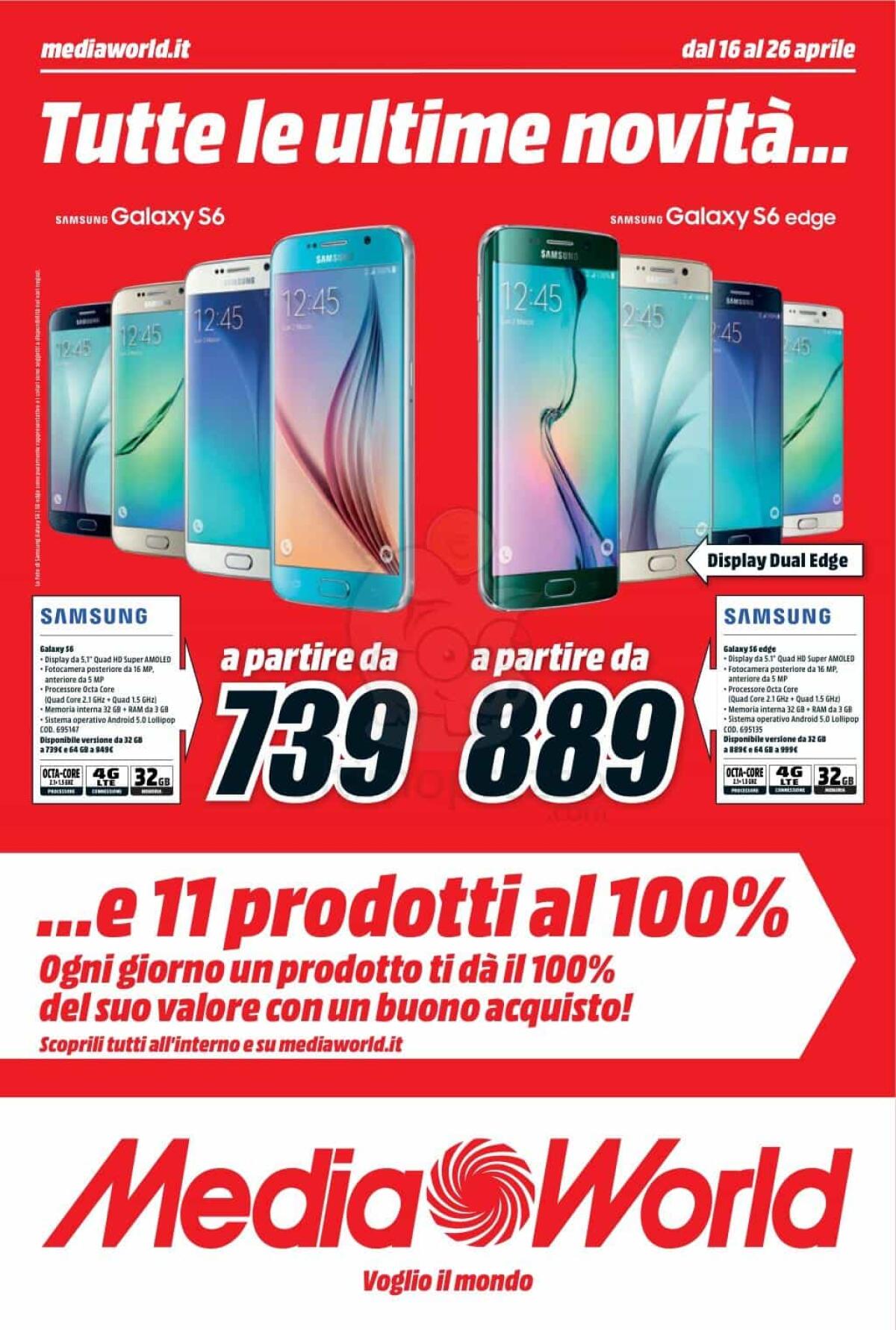 Nuovo Volantino MediaWorld con un buono dello stesso valore del nostro acquisto - 