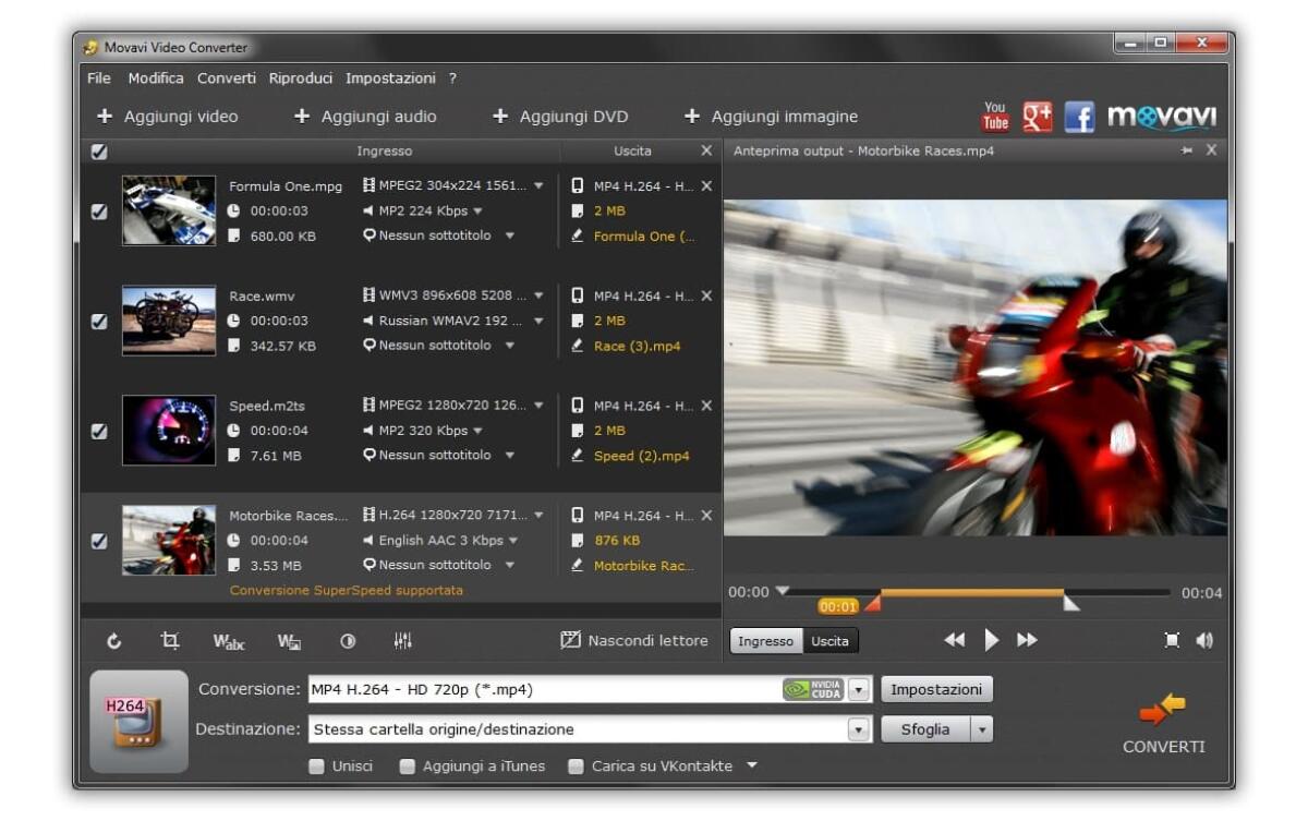 Movavi Video Converter: Suite per convertire Video anche in 3D - 