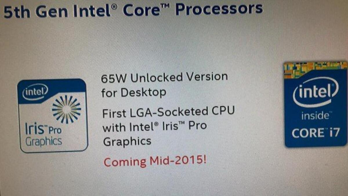 Ecco le CPU Intel Broadwell con moltiplicatore sbloccato - 