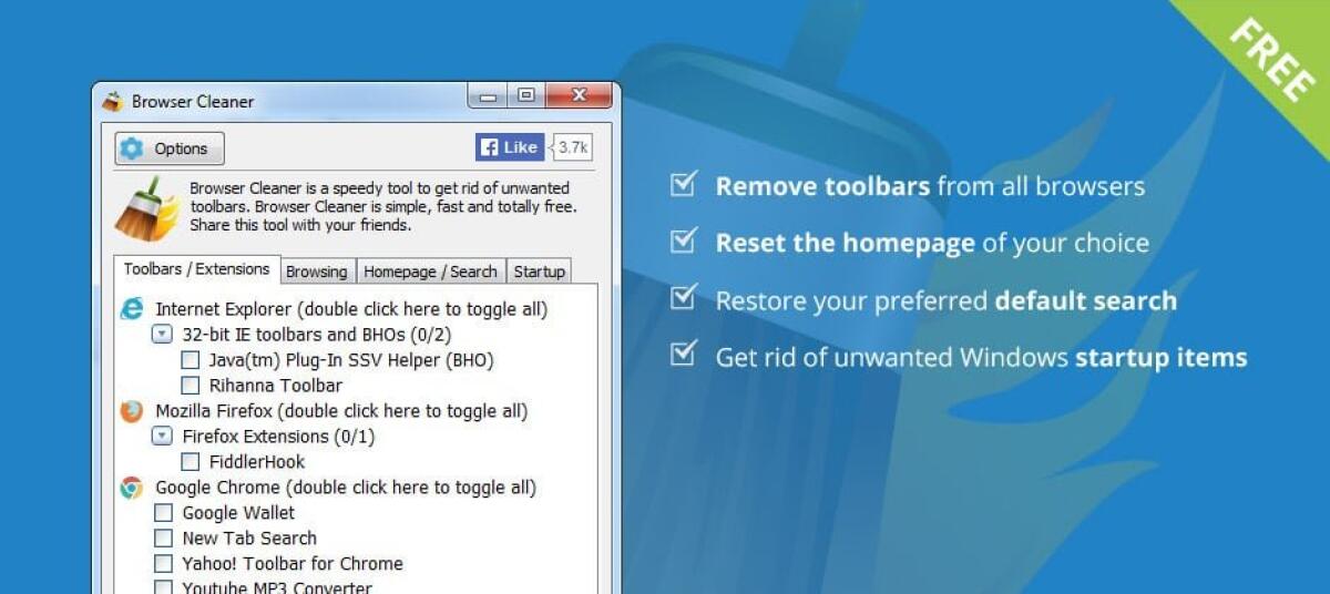 Rimuovere Toolbar ed Estensioni indesiderate dal nostro Browser - 
