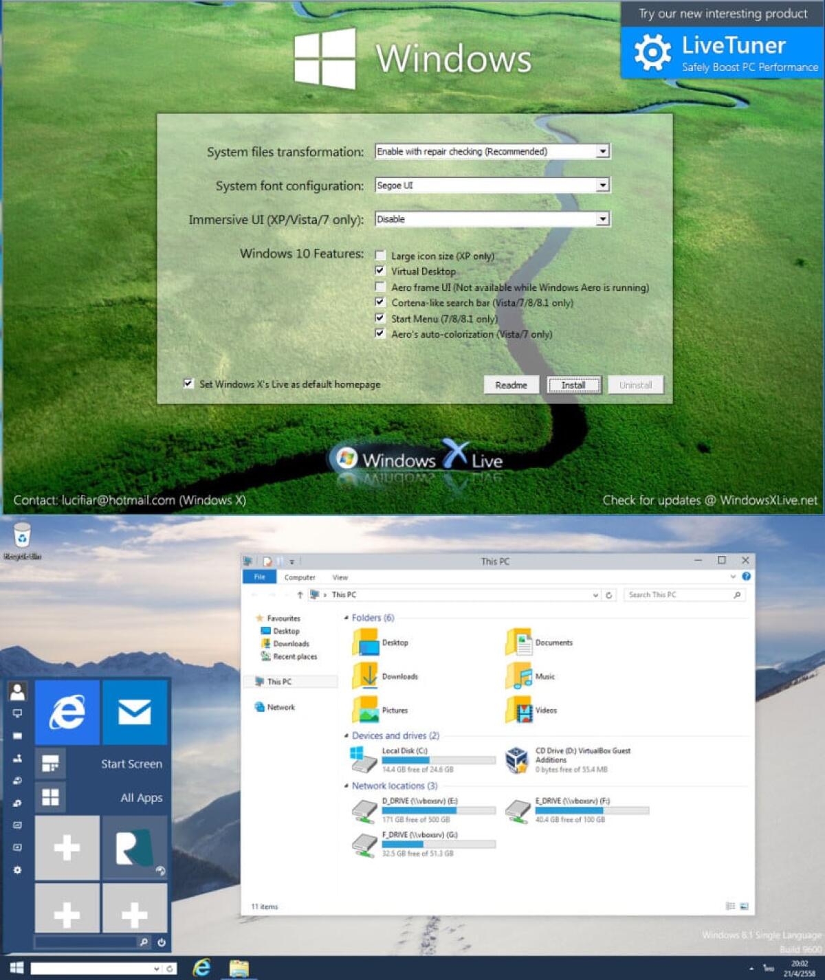Trasformare Windows Xp, Vista, 7 e 8 in Windows 10 con questo fantastico Transformation Pack - 