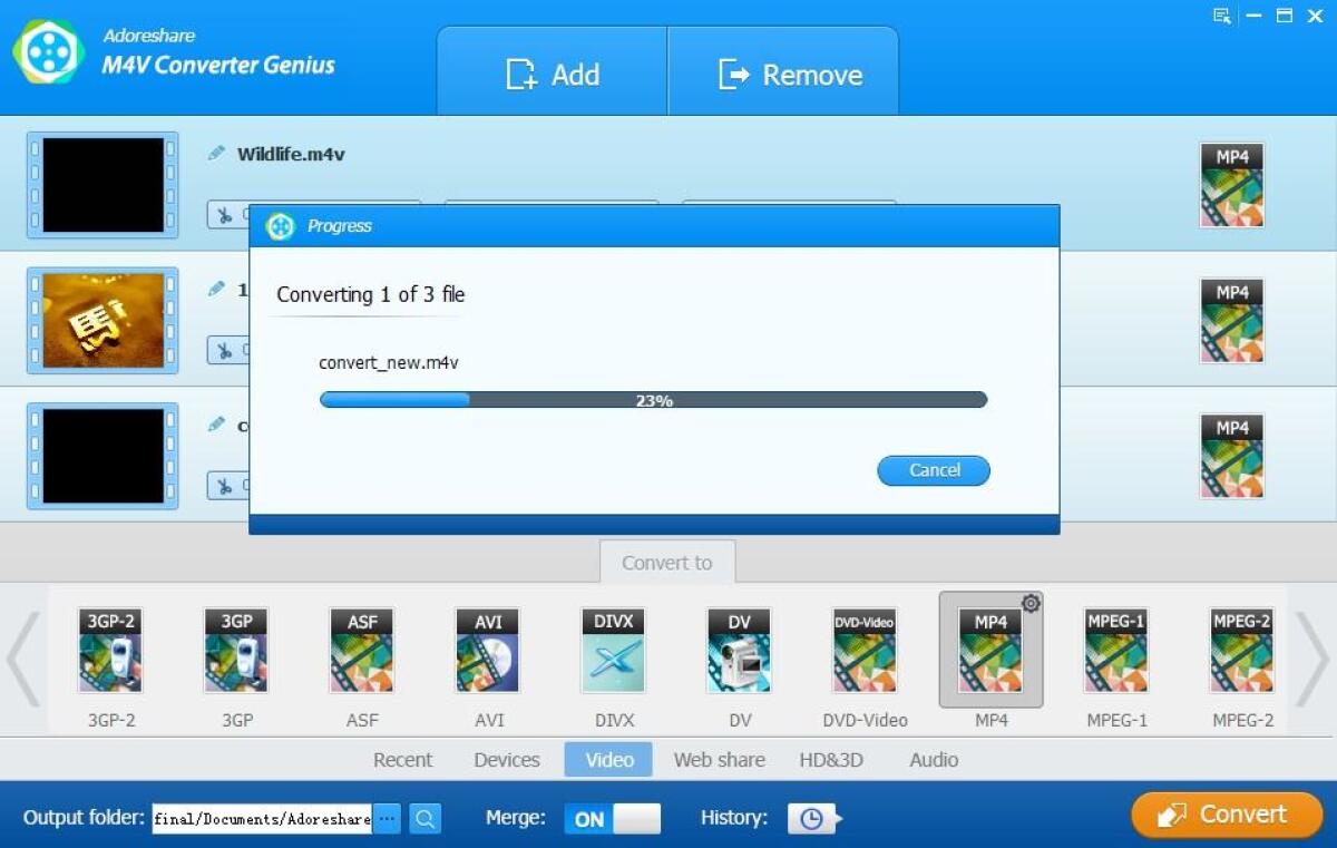Convertire Video e Rimuovere DRM dai Video con Adoreshare M4V Converter Genius 3.1.0 Gratis - 