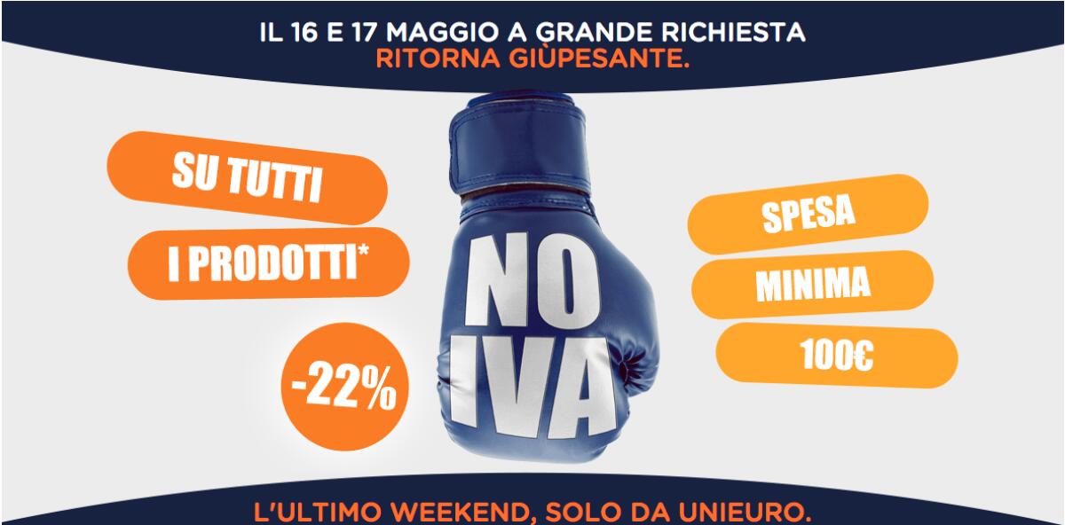 Weekend di super offerte da Unieuro: sconto del 22% il 16-17 maggio - 