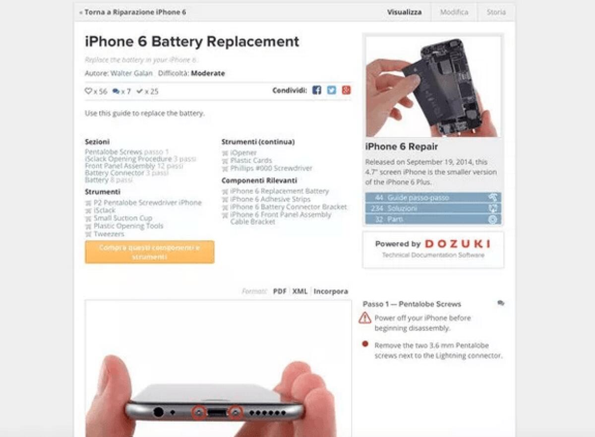 Cambiare e sostituire batteria iPhone - 