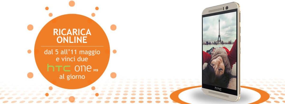 Wind ti fa vincere 2 HTC One M9 al giorno ricaricando OnLine o da app MyWind - 