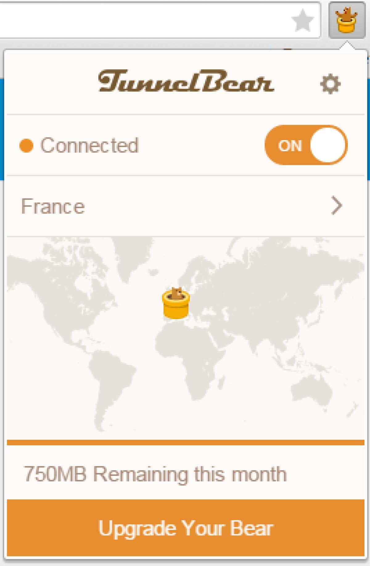 Navigare anonimi su Chrome con VPN TunnelBear - 
