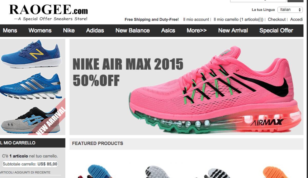 Comprare scarpe Nike, Asics, Adidas, Reebok scontate online - 