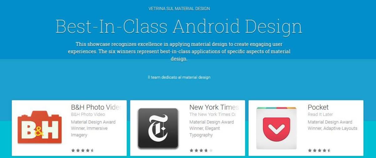 Ecco le migliori applicazioni in Material Design secondo Google - 