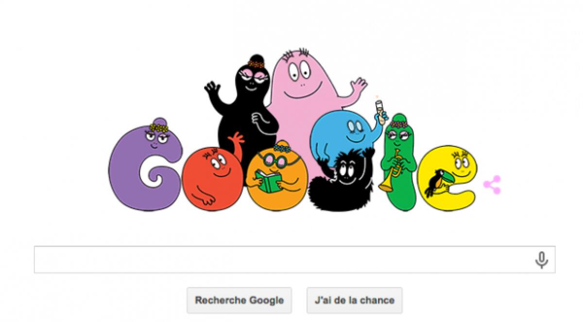 Doodle Google 19 maggio 2015 dedicato ai Barbapapà - 
