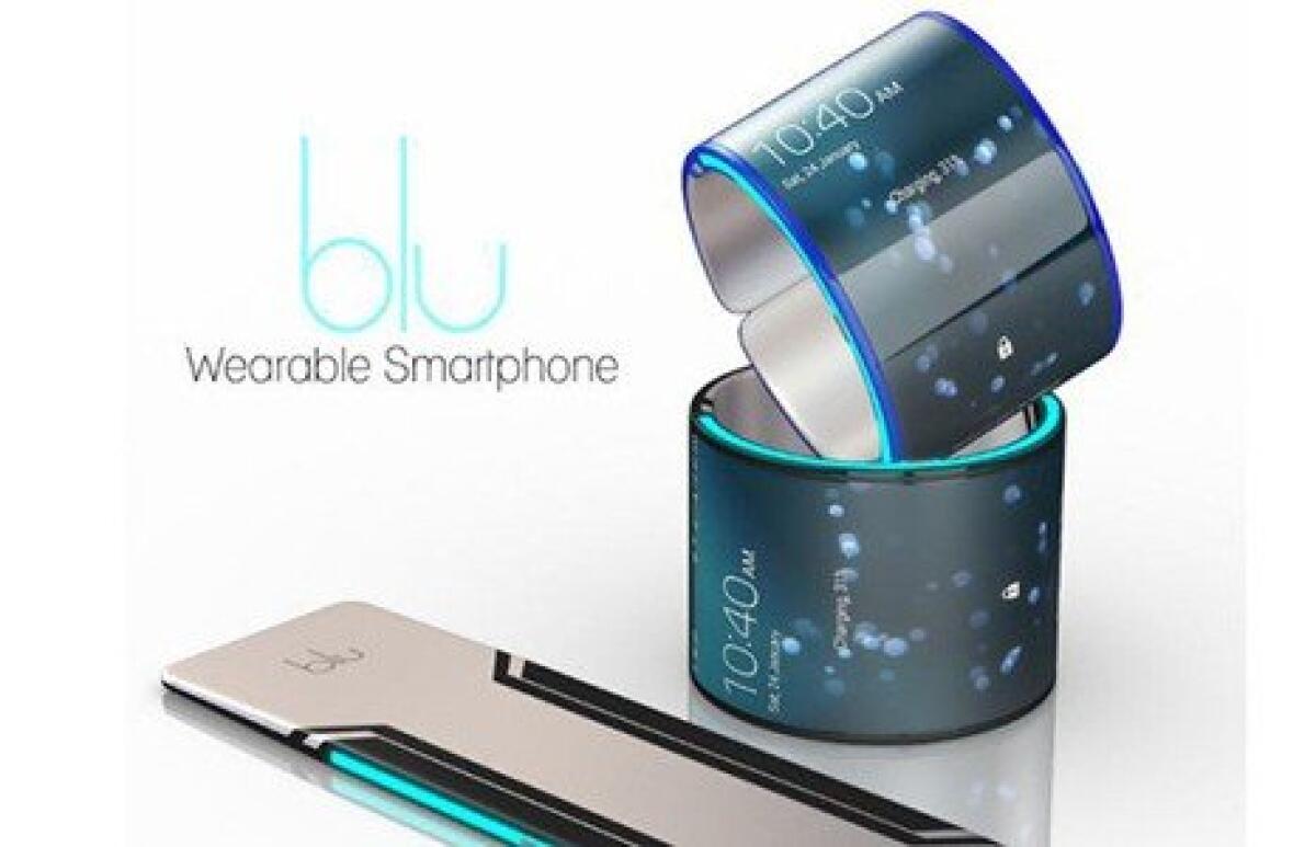 Blu e lo smartphone che si arrotola al polso - 