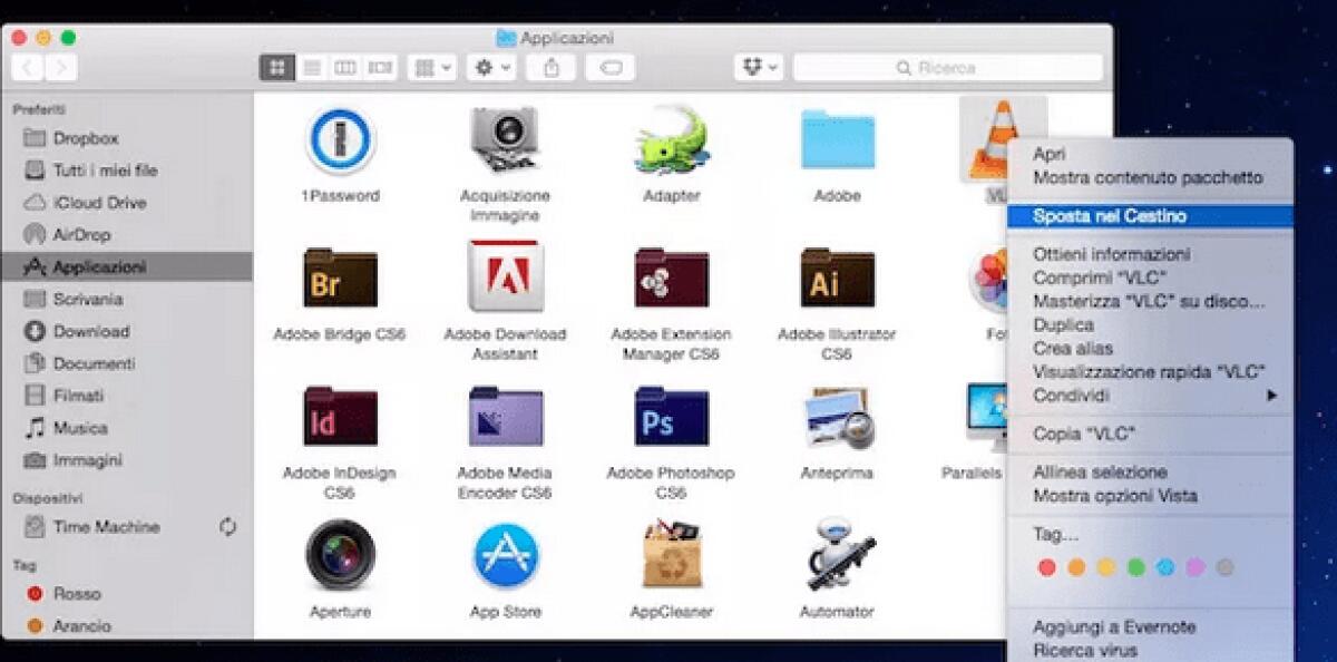 Disinstallare programmi e applicazioni su Mac - 