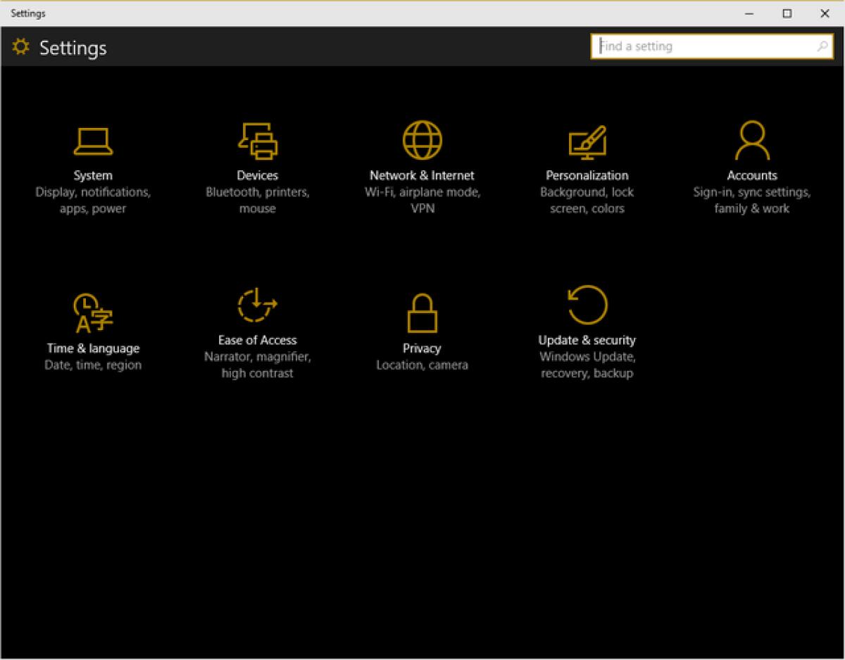 Come attivare il tema scuro (nero) in Windows 10 Build 10074 - 