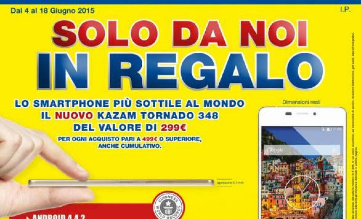 Kazam Tornado 348 gratis da Euronics - 