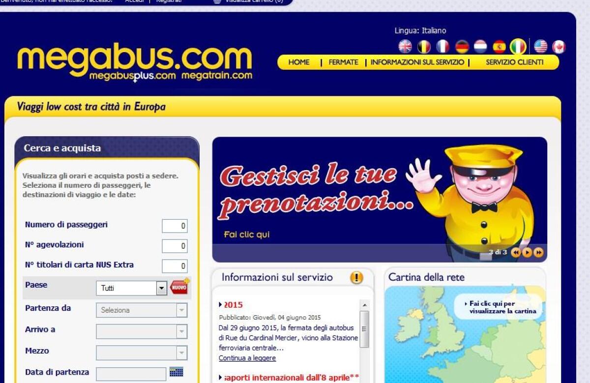MegaBus: Viaggiare in BUS in Italia ed in Europa con prezzi a partire da 1 euro - 