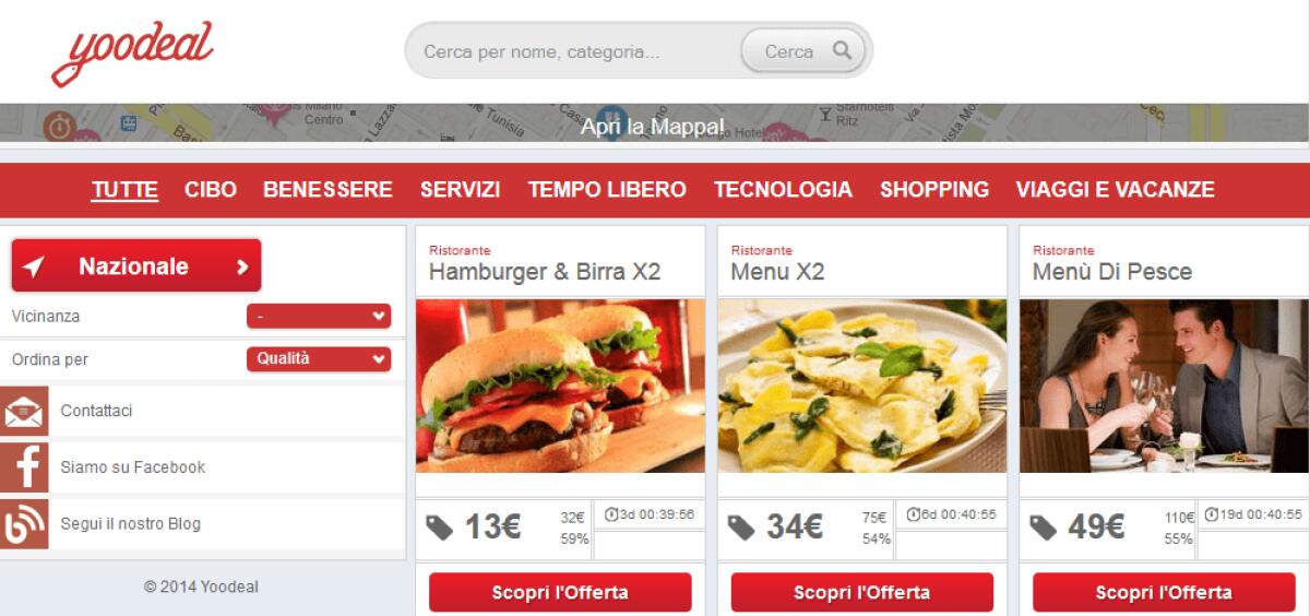 Yoodeal: Trovare tutte le offerte del Web dei vari Gruppi d'Acquisto - 