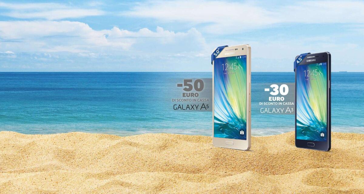 Samsung sconta di 50 euro il Galaxy A5 e 30 euro il Galaxy A3 - 