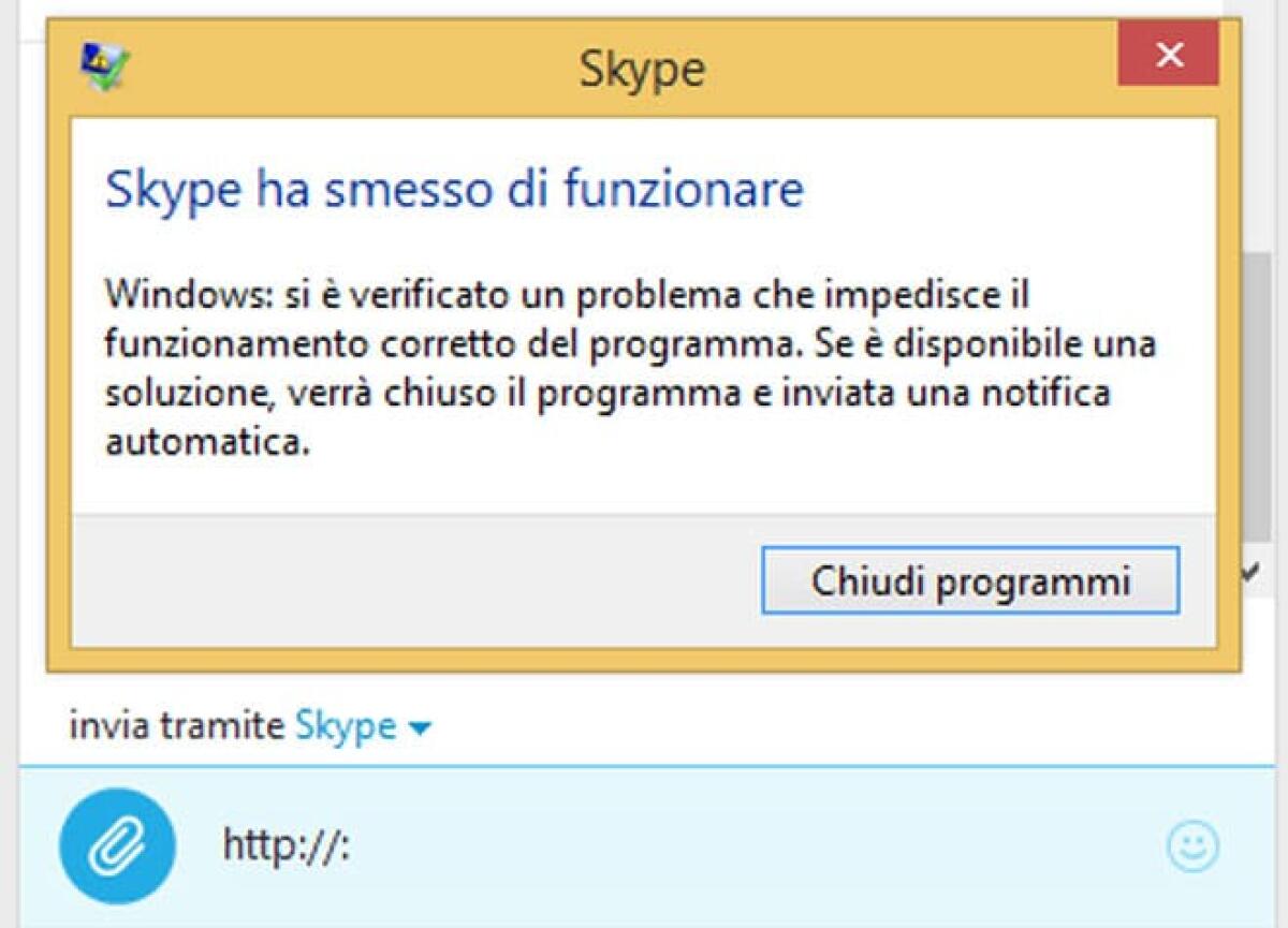 Skype in crash: Attenti a digitare "http://:" - 