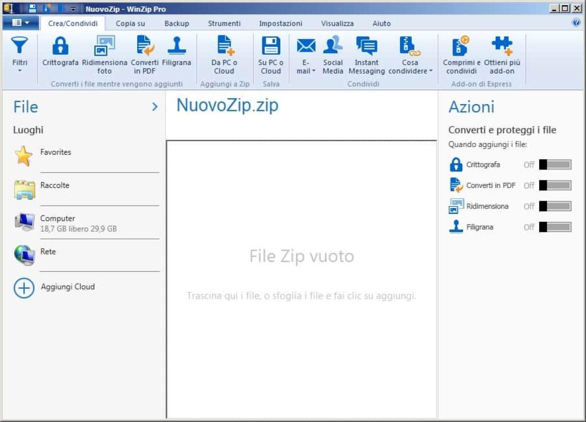Download WinZip Pro 19.5 in Italiano Portable - 