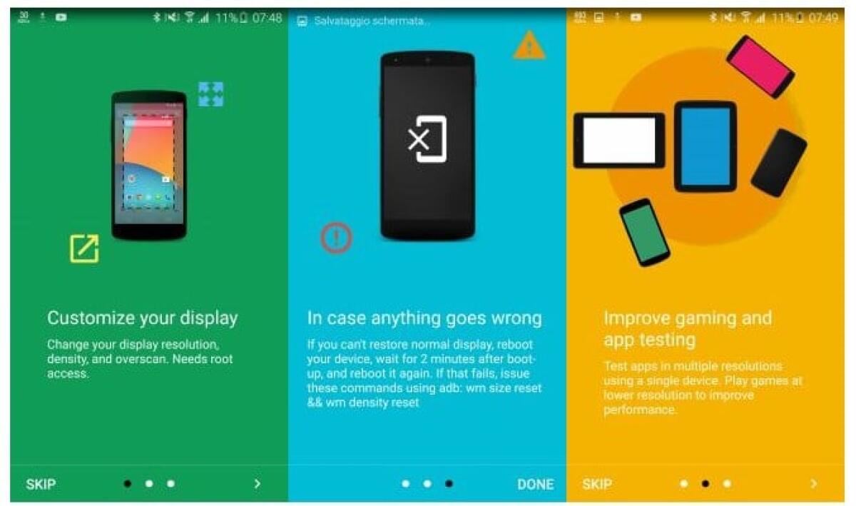 Modificare la risoluzione del Display su Android - 