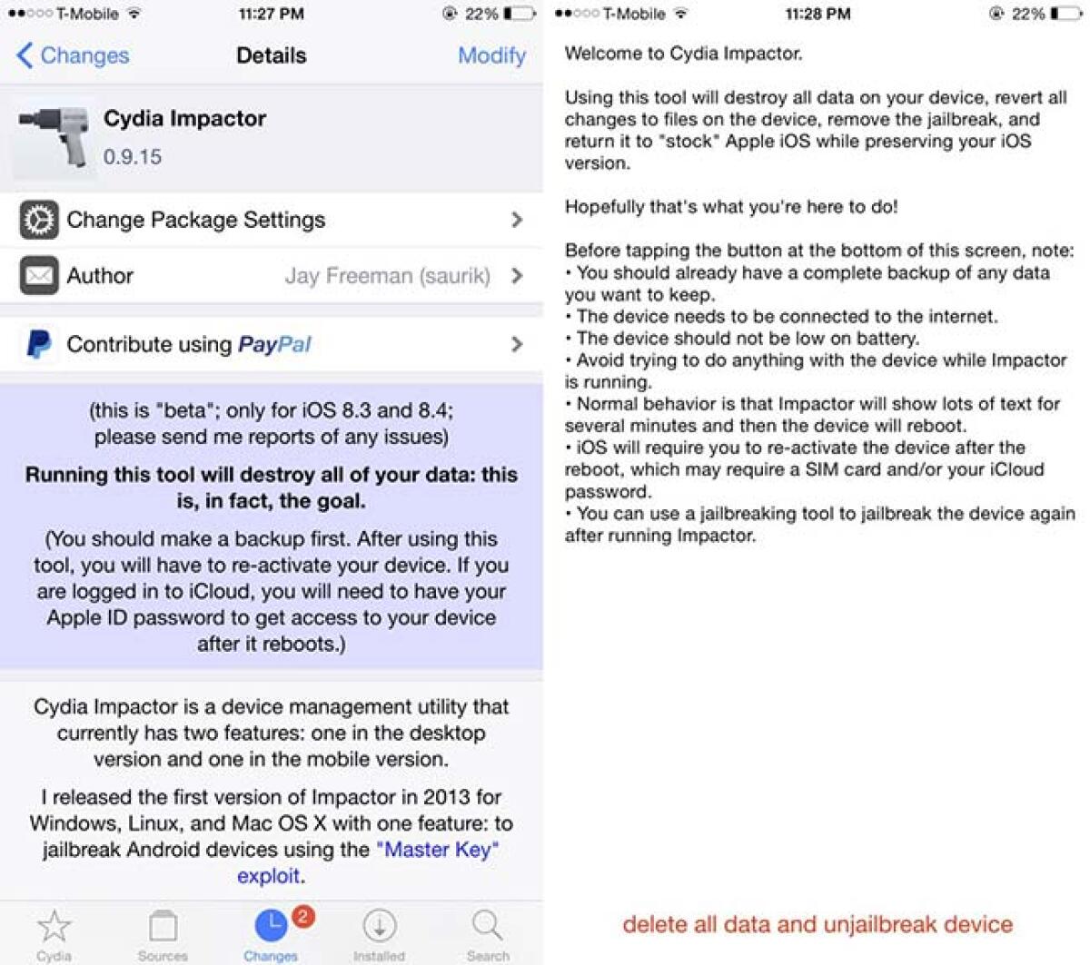Come togliere e rimuovere il Jailbreak senza aggiornare - 