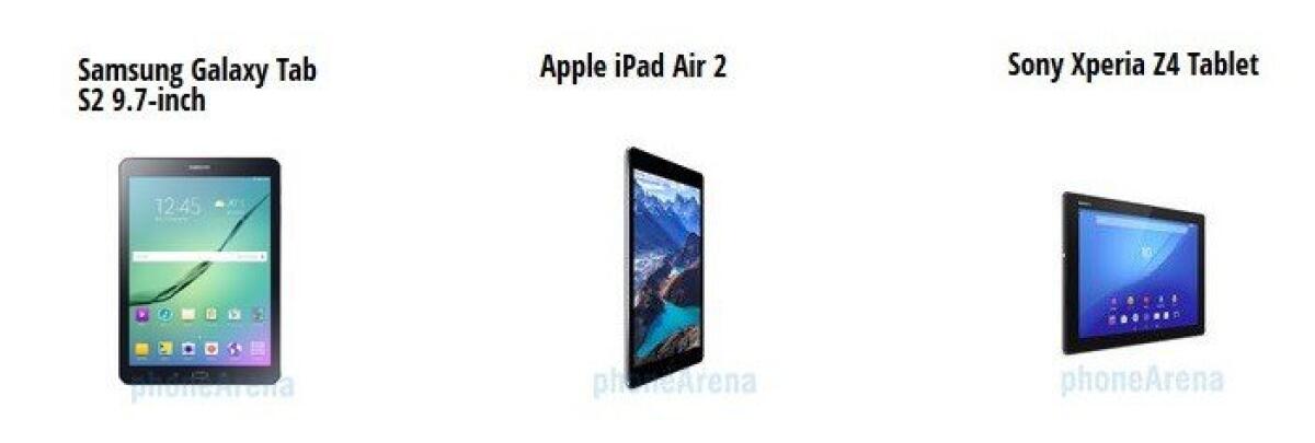 Mega Confronto Tablet: Galaxy Tab S2 vs iPad Air 2 vs Xperia Z4 Tablet - 