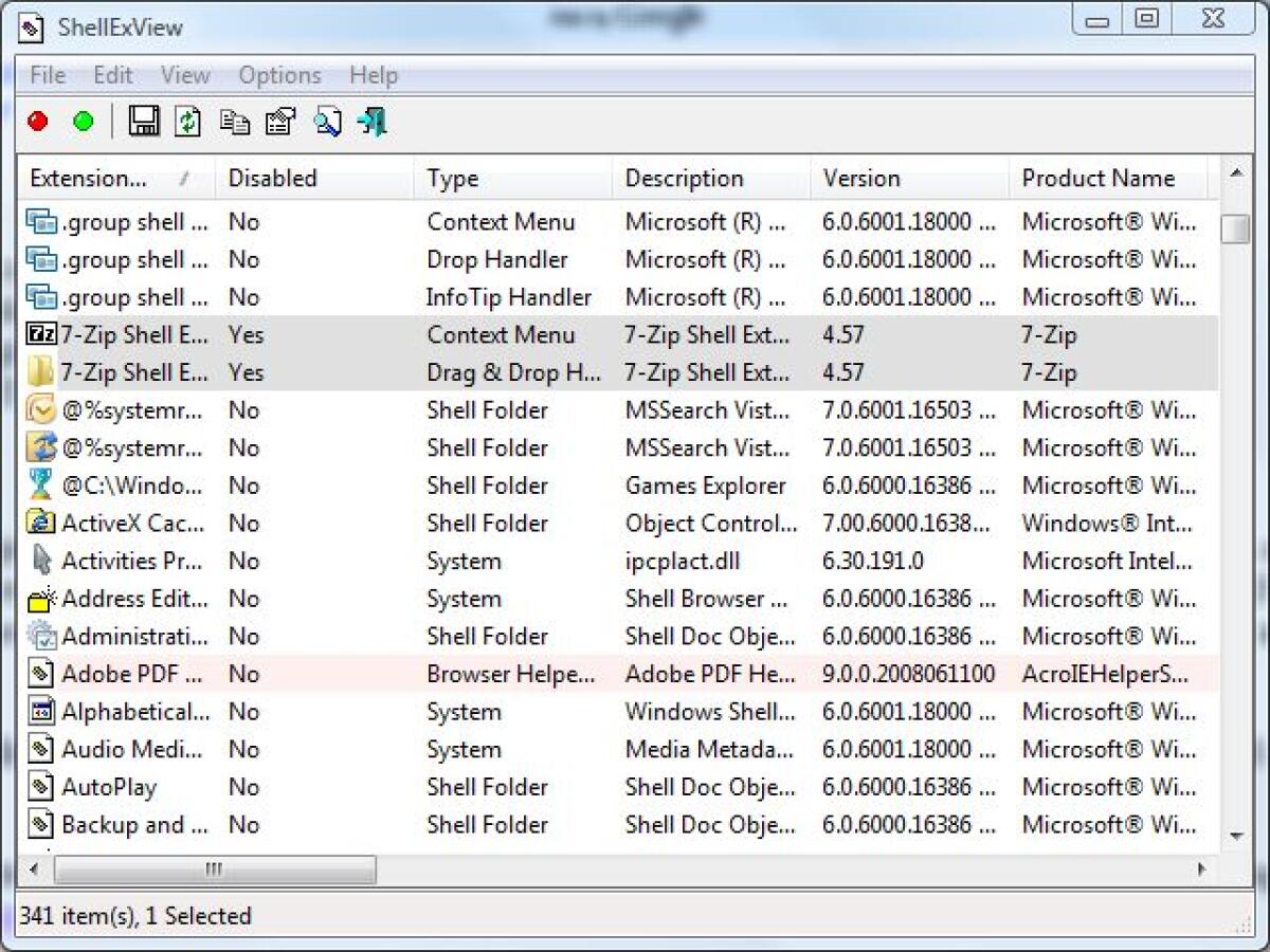 Personalizzare il tasto destro del Mouse con ShellExView - 