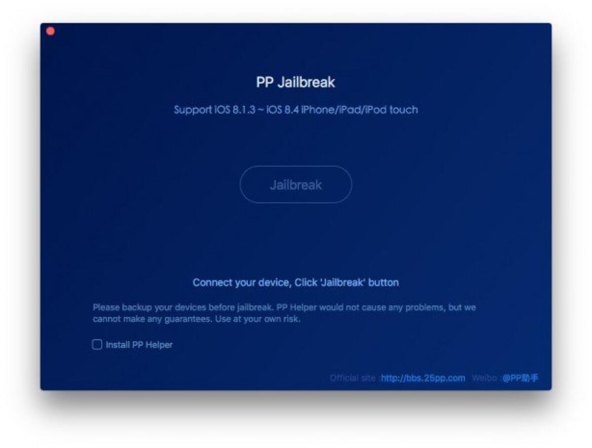 Come effettuare il Jailbreak di iOS 8.4 con PP Jailbreak | Mac - 