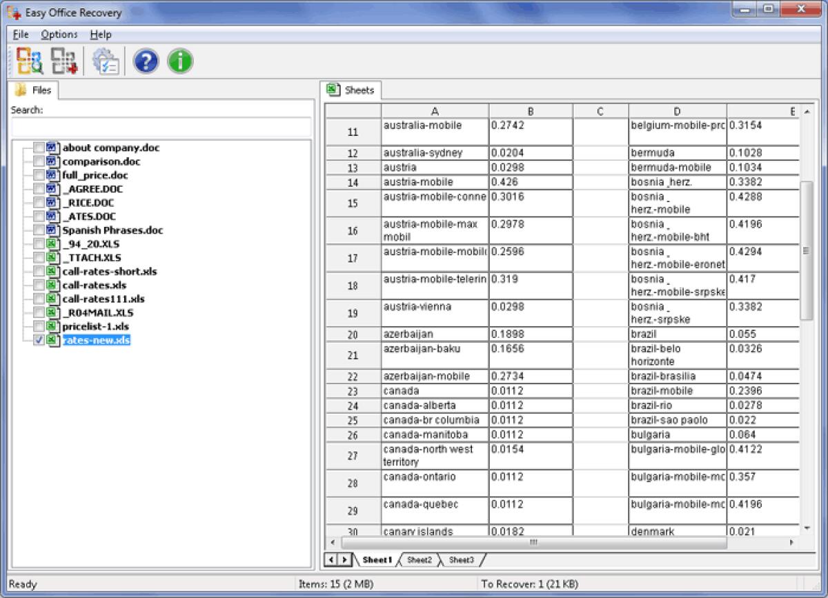Recuperare documenti Excel, Word, Power Point con Easy Office Recovery 2.0 - 