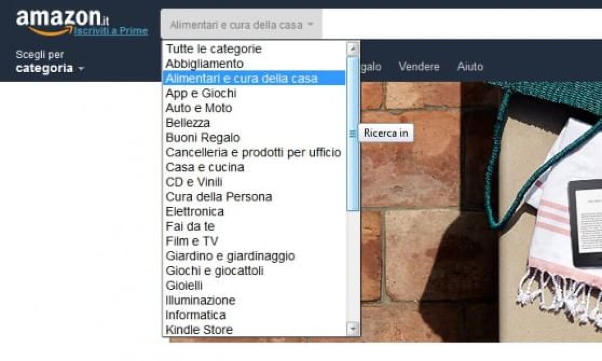 Amazon.it vende anche alimentari - 