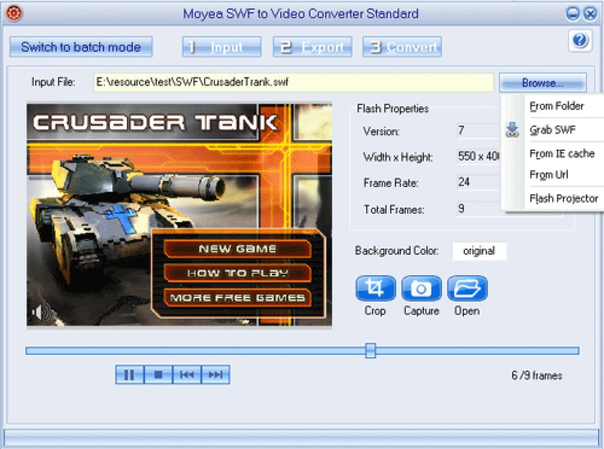 Convertire file SWF in Video - 