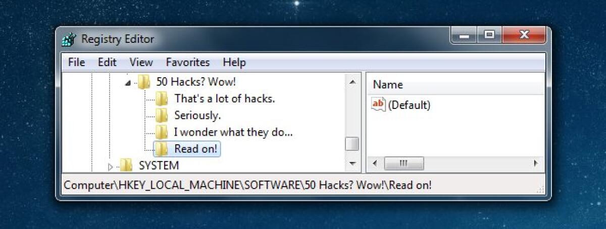 [Roba da Hacker] 50 Trucchi Consigli per Registro di Sistema...Ecco cosa riuscirete a fare - 