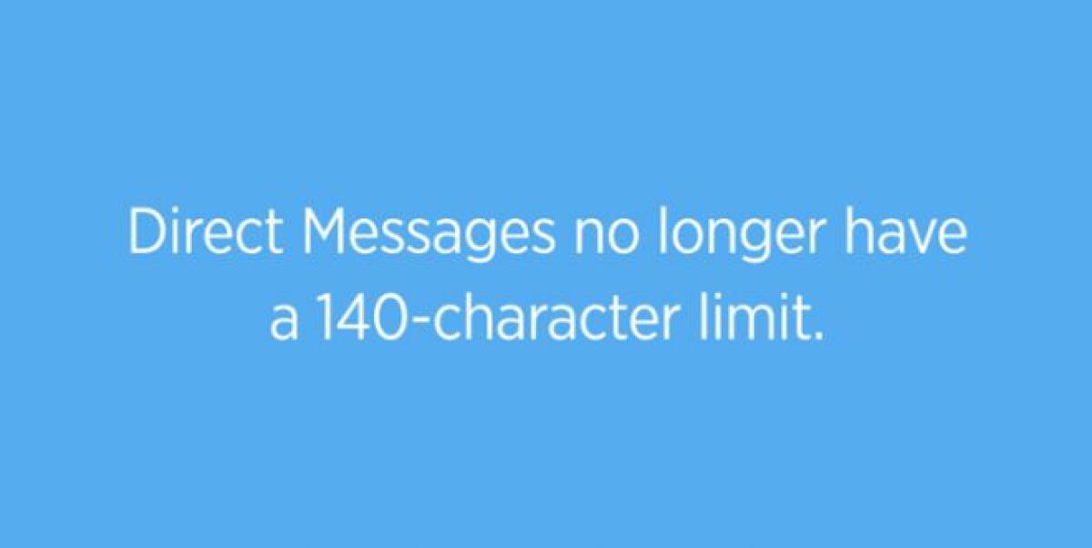 Twitter rimuove il limite dei 140 caratteri nei Messaggi Diretti - 