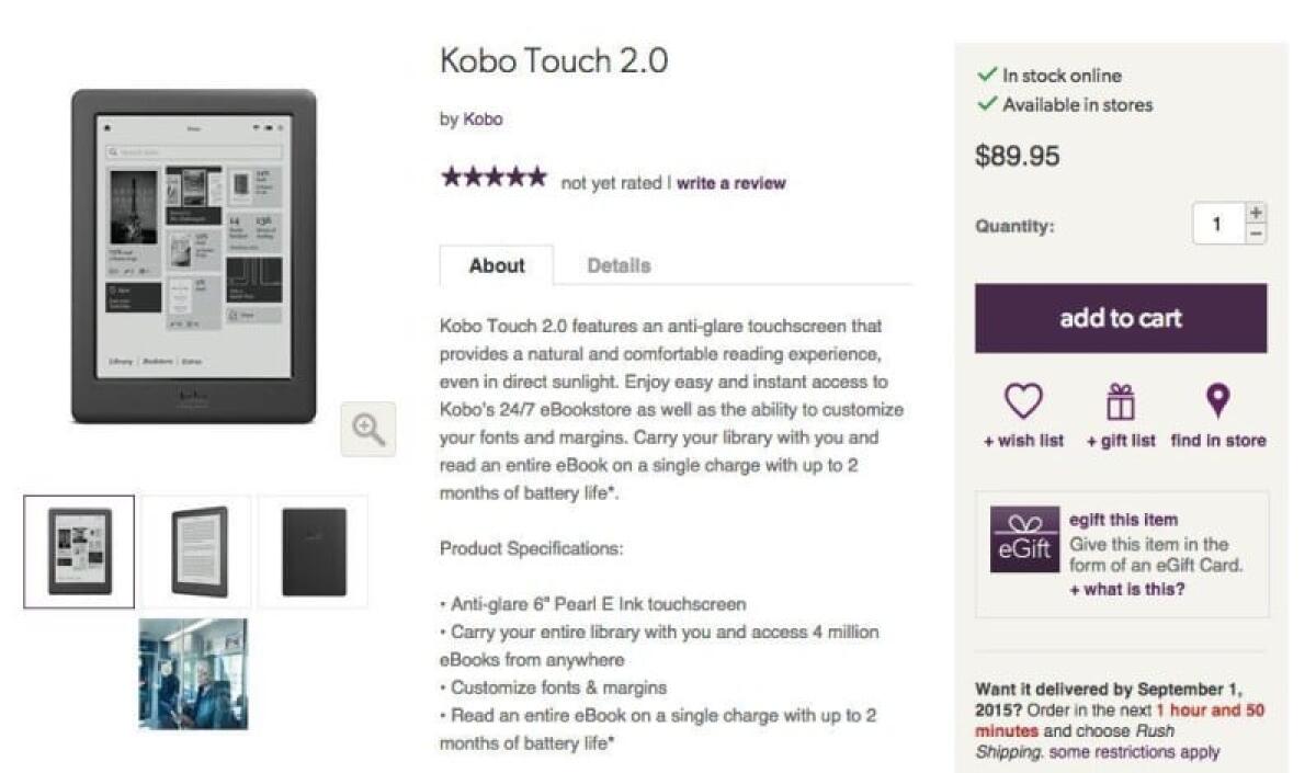 Kobo Touch 2.0: caratteristiche, prezzo, scheda tecnica completa - 