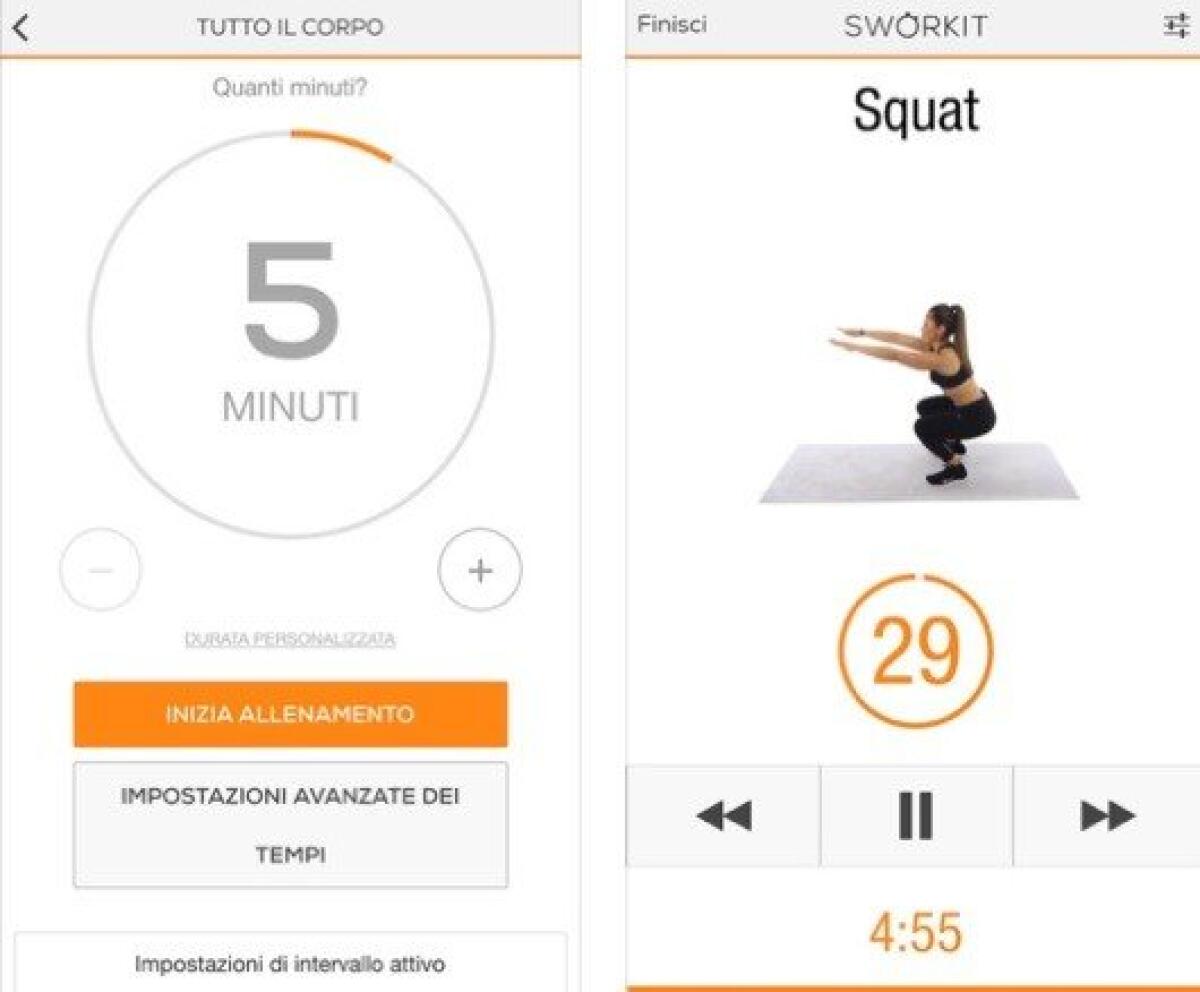 Sworkit: personal trainer per le vacanze | Android e iOS - 
