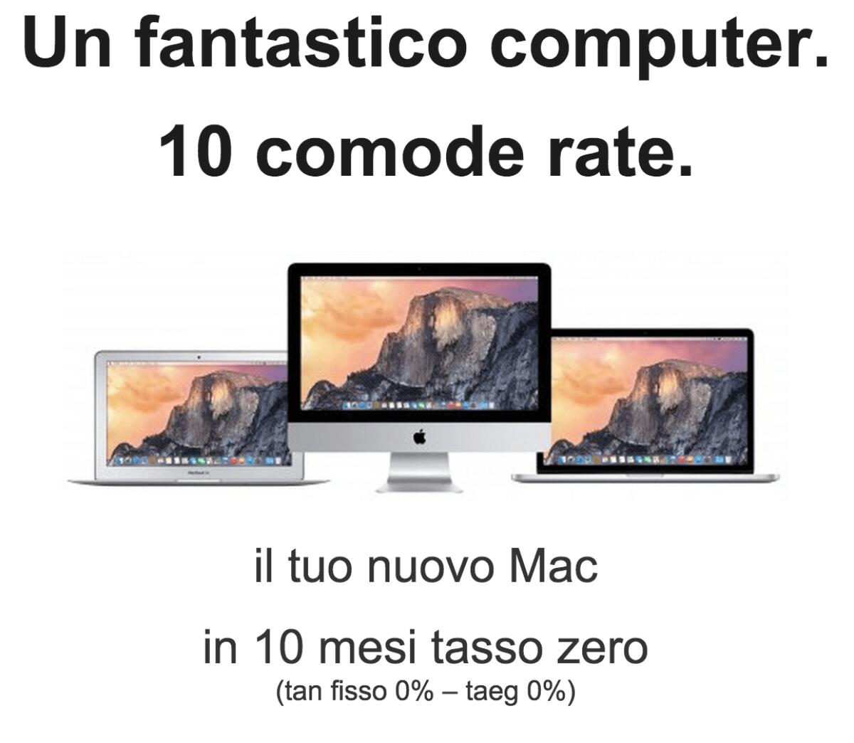 Comprare Mac a rate a tasso zero: ecco come fare - 