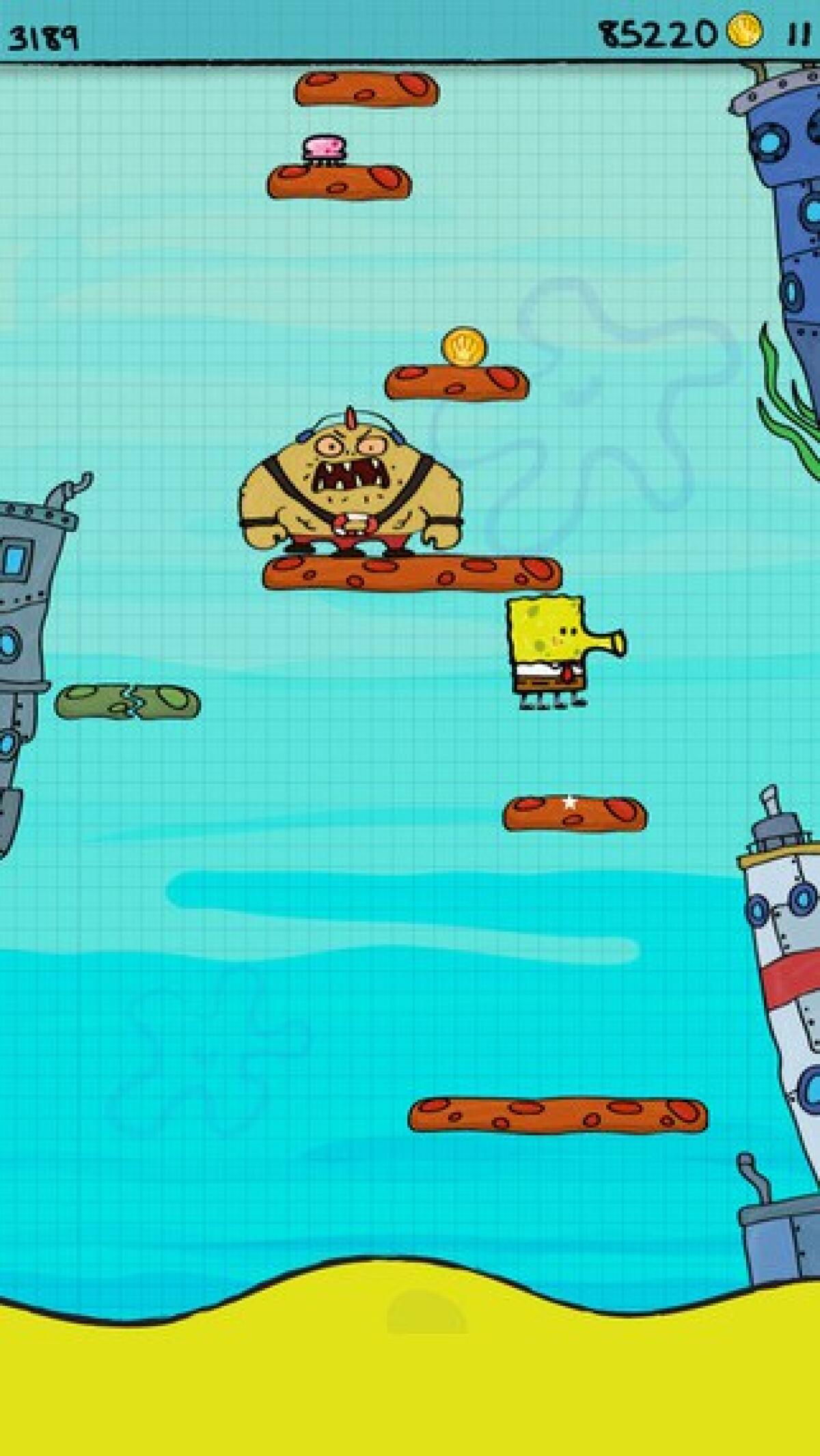 Doodle Jump Spongebob Squarepants è l'app della settimana scaricabile gratis per iPad ed iPhone - 