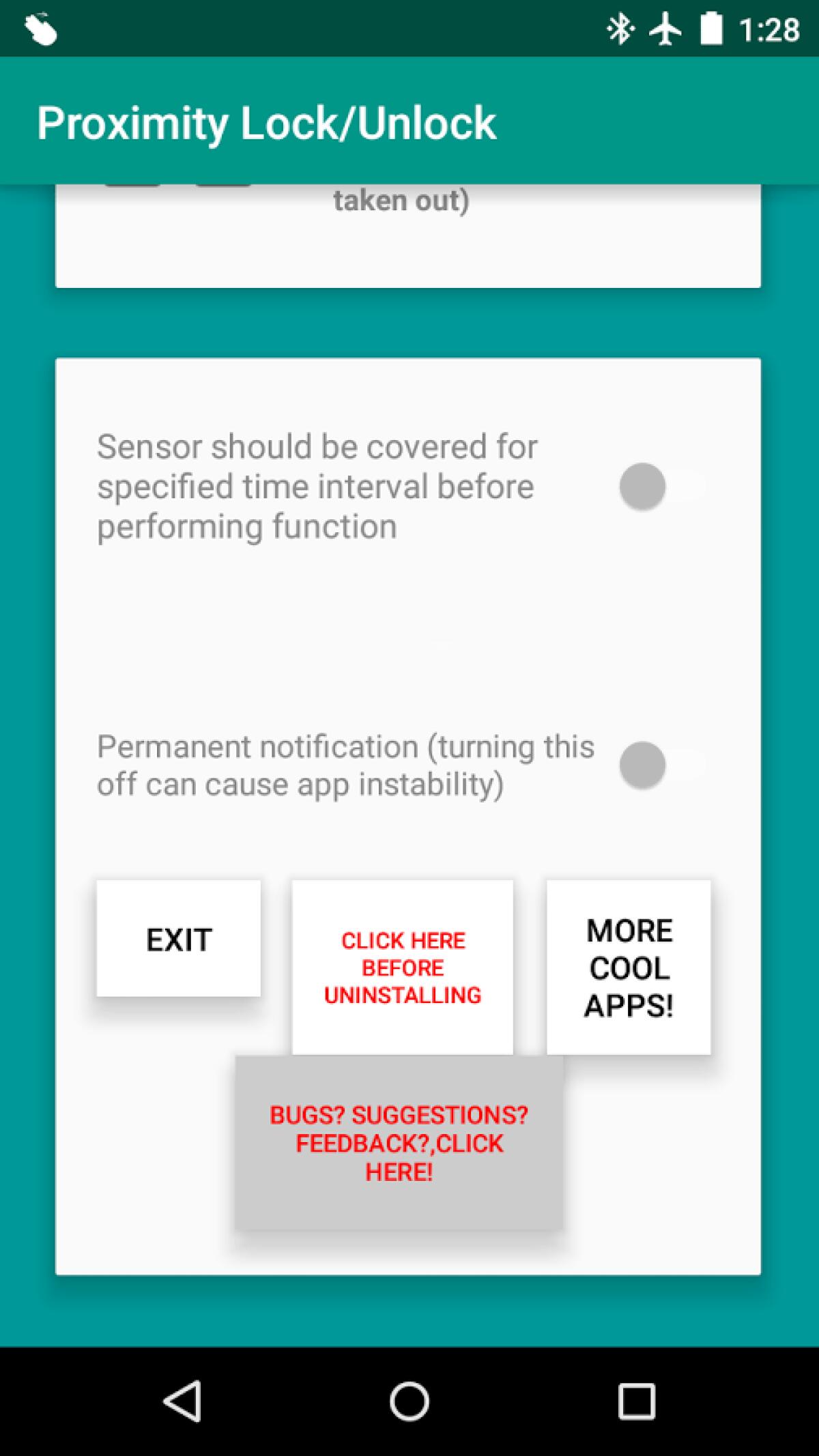 Bloccare lo schermo utilizzando il Sensore di Prossimità - 