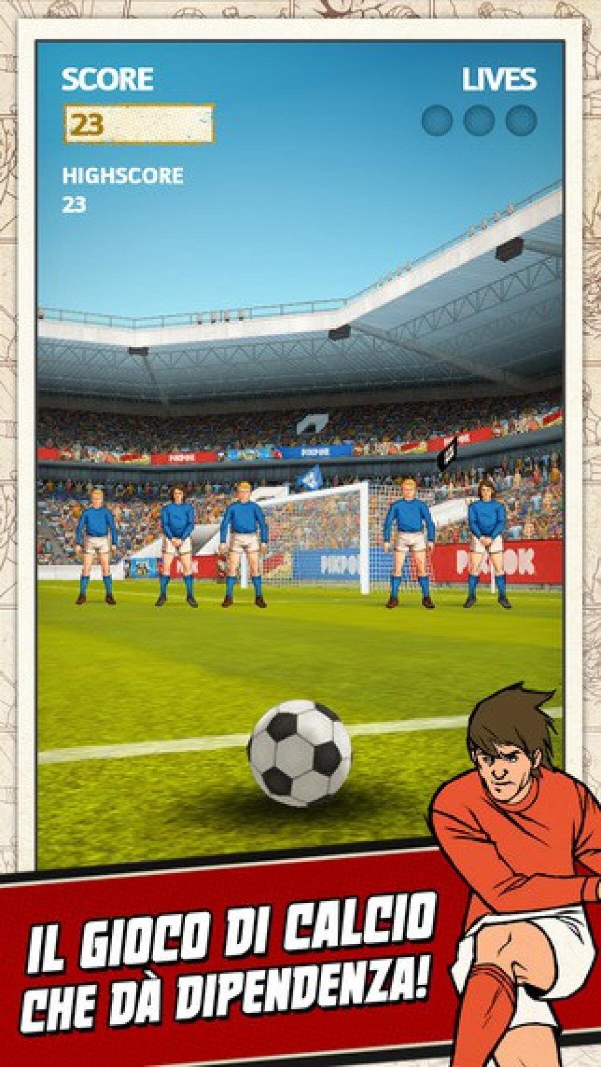 Flick Kick Football è l'app della settimana scaricabile gratis per iPad ed iPhone - 