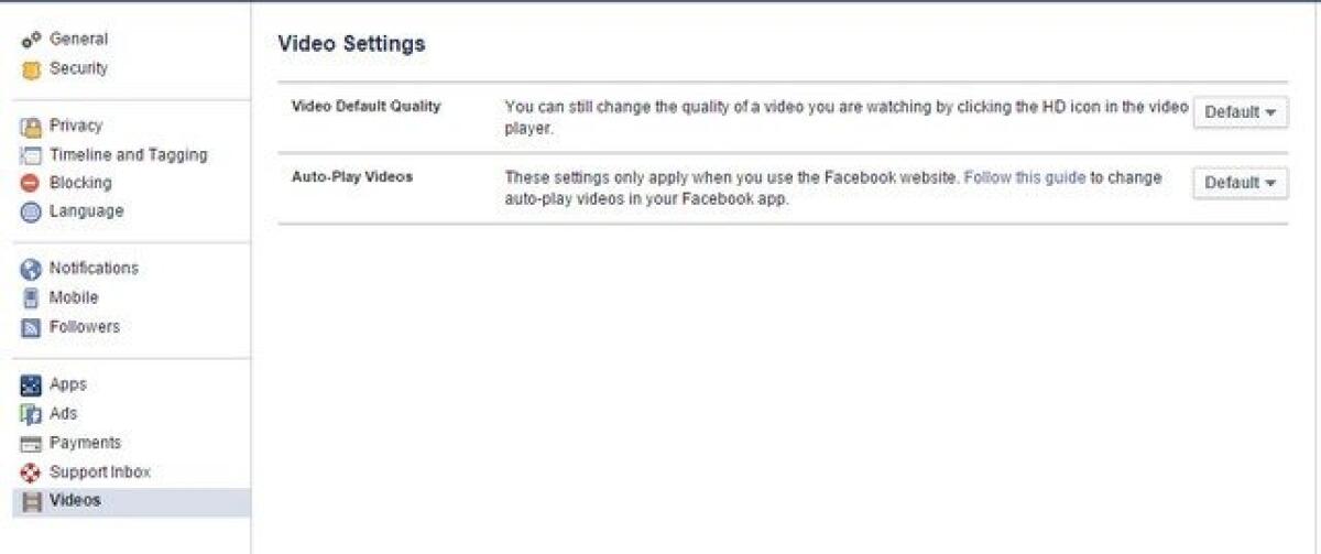 Bloccare e disattivare video automatici Facebook - 