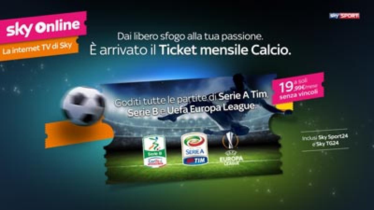Sky online, arriva il ticket mensile “Calcio” - 
