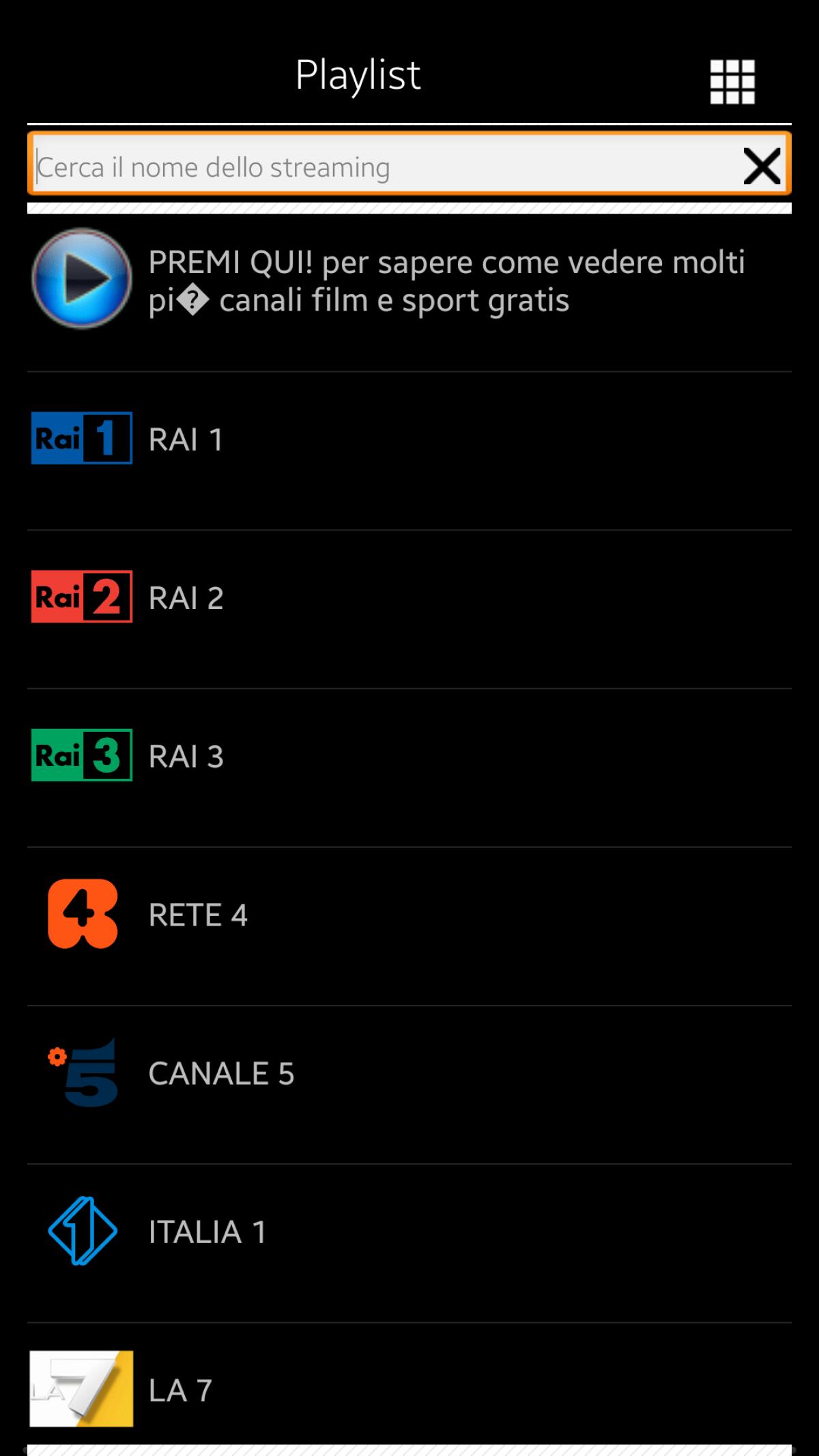 Miglior programma per guardare la televisione in streaming su Android - 