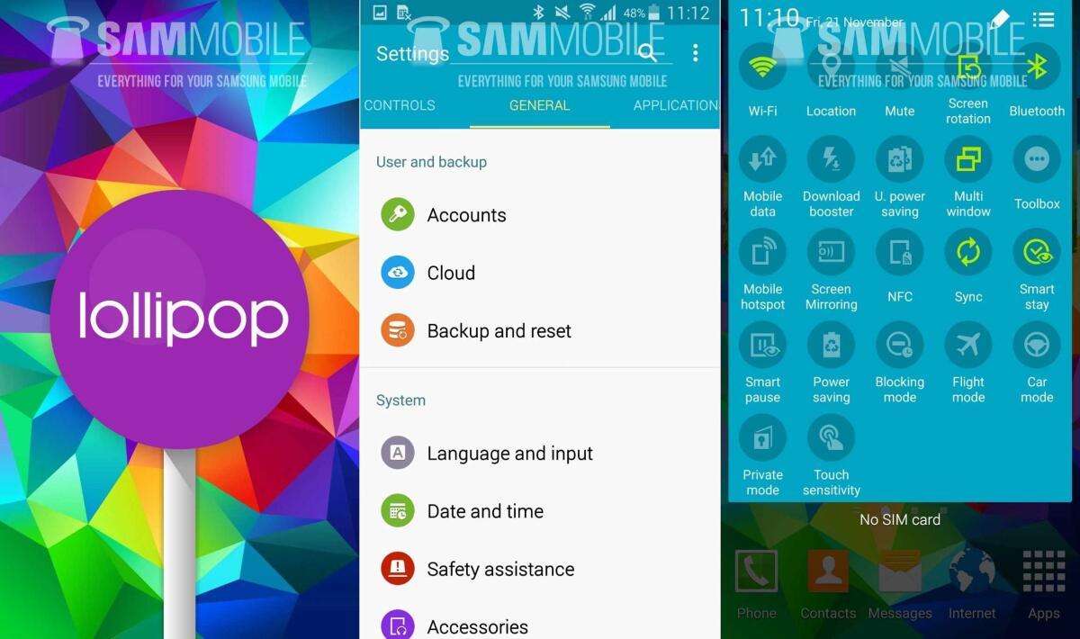Nuovo aggiornamento per Galaxy S5 con Android 5.0 Lollipop e nuove funzioni - 
