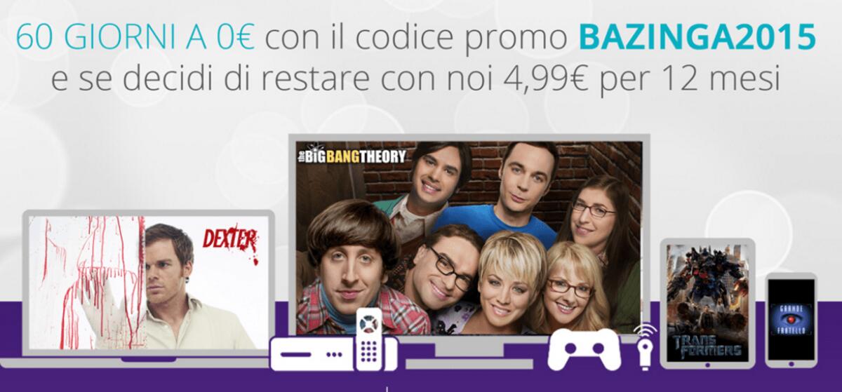 Codice sconto Mediaset Infinity: 2 mesi gratis e 12 mesi a 4,99 euro - 